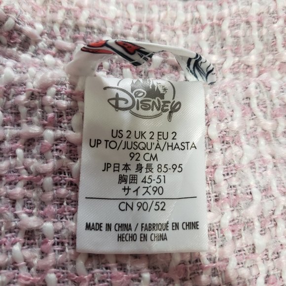 Disney Animators Collection Knit Jacket Button Closure Flower Pin New NWOT 2T - Picture 16 of 16
